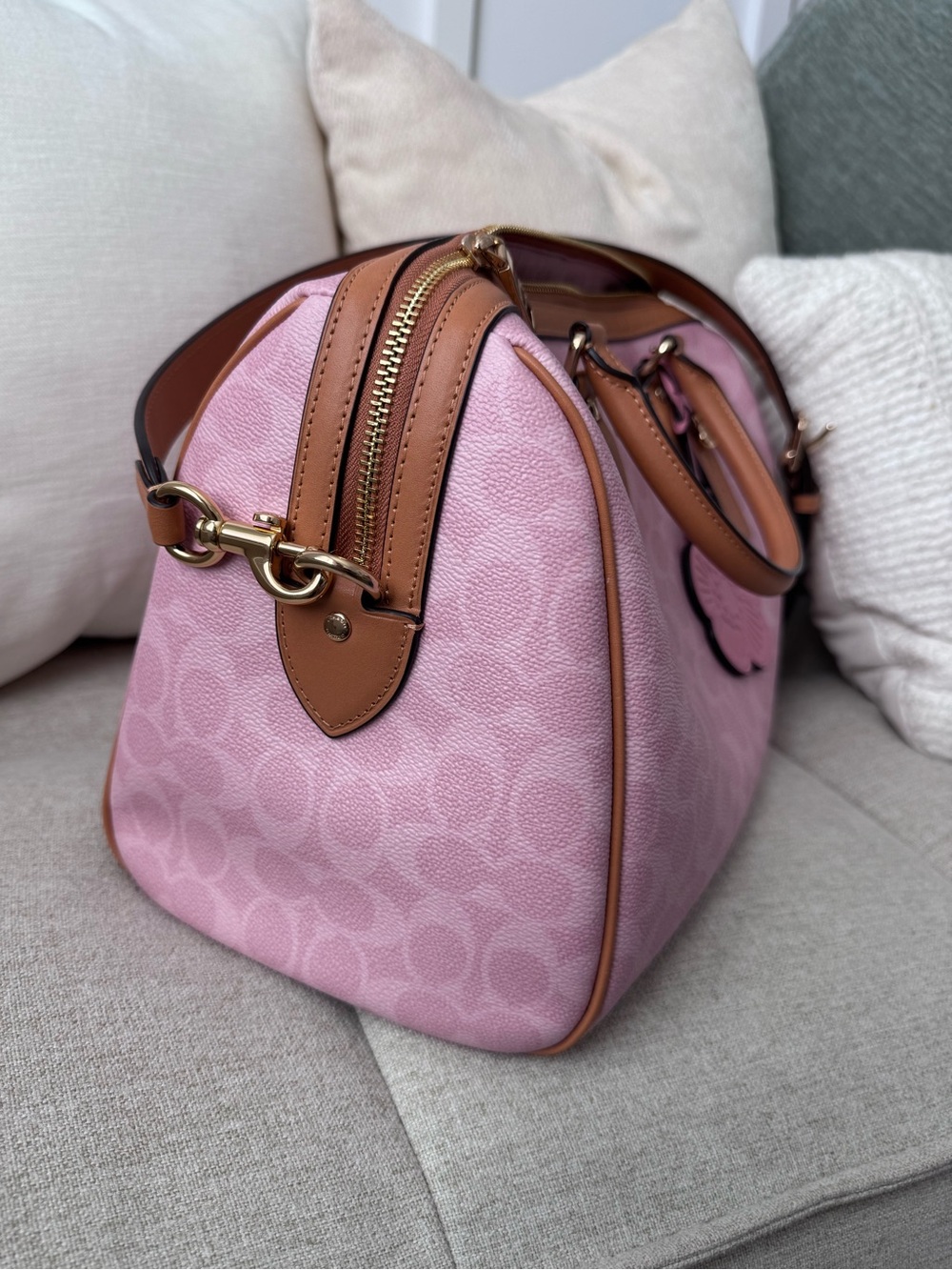 Coach Powder Pink Large Rowan - Picture 3 of 6